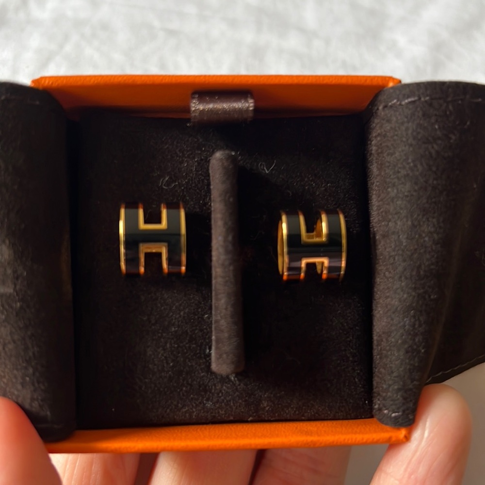 Authentic Hermes Pop H earrings